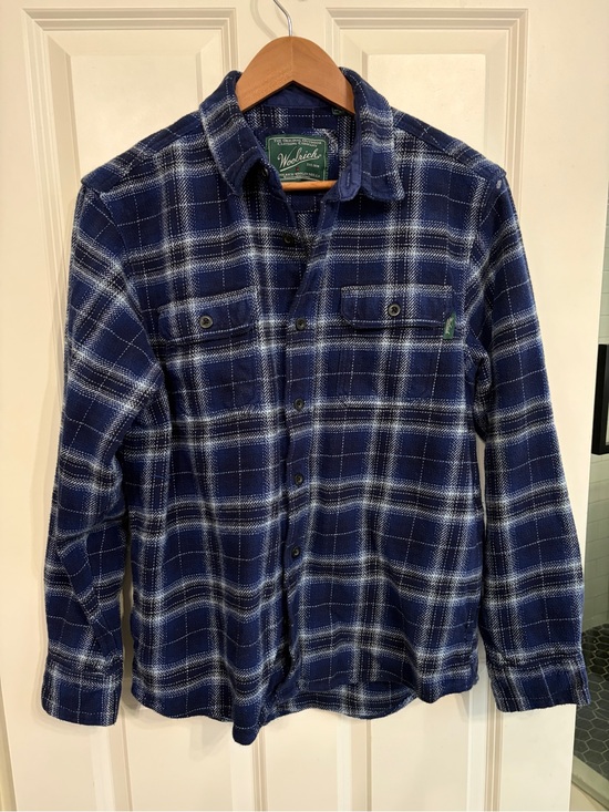 Woolrich Other - Great condition size M Woolrich men’s Navy and White Plaid Flannel shacket